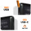 LinQ 15000mAh Solar Backup Battery Micro USB, Lightning, USB C Cables 4