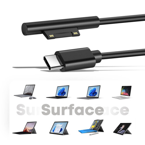 Avizar Cabo de Carga USB-C 45W para Surface Pro 7, Pro 6, Pro 5, Pro 4, Pro 3 e Go 2