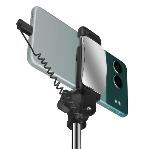 LinQ Selfie Stick with Integrated Mirror, USB-C, and Trigger Button 1