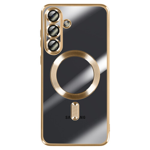 Avizar Soft Shockproof Magsafe Case for Galaxy S25 FE with Chrome Edge