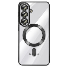 Avizar Hoes voor Galaxy S26 MagSafe Flexibel Schokbestendig met Chromen Rand