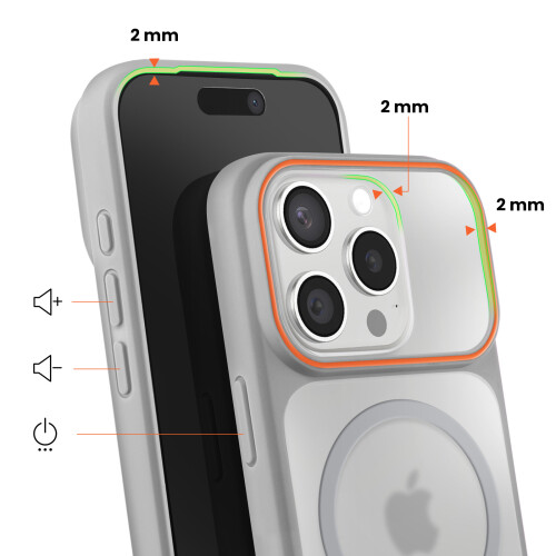 Avizar Verstärkte Rauchglas MagSafe Hülle iPhone 15 Pro 2