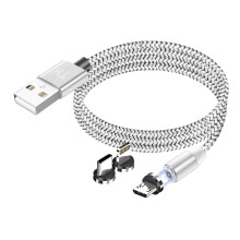 Avizar Magnetische 3-in-1 Kabel - USB-C/Lightning/Micro-USB naar USB-A - 1m
