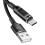 Avizar Cabo USB-A para USB-C com LED e Carga Estável 2.4A Nylon Trançado 1.5m 2