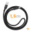 Avizar Cabo USB-A para USB-C com LED e Carga Estável 2.4A Nylon Trançado 1.5m 4