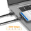 Avizar Cabo USB-A para USB-C com LED e Carga Estável 2.4A Nylon Trançado 1.5m 3