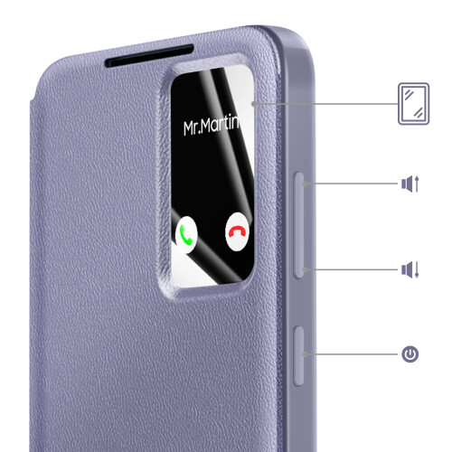 Avizar Smart View Hülle mit Kartenfach für Samsung Galaxy S26 Plus 2