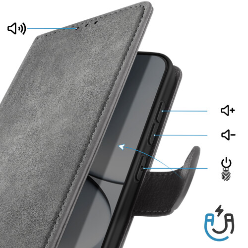 Avizar Wallet Case for Redmi Note 15 Pro 5G Chesterfield Grain with Stand Function 2