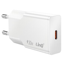 LinQ Chargeur Secteur Extra Plat avec Port USB-C Power Delivery 30W