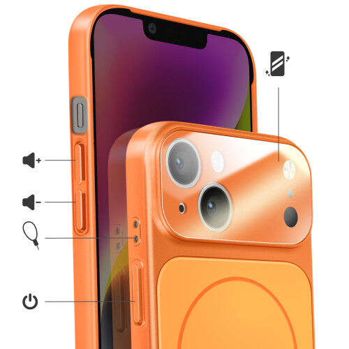 Avizar Capa para iPhone 14 Compatível com MagSafe Acabamento AG Glass Mate 2