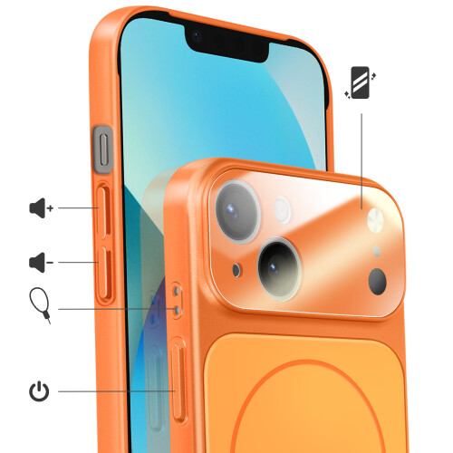 Avizar Capa para iPhone 13 Compatível com MagSafe Acabamento AG Glass Fosco 2