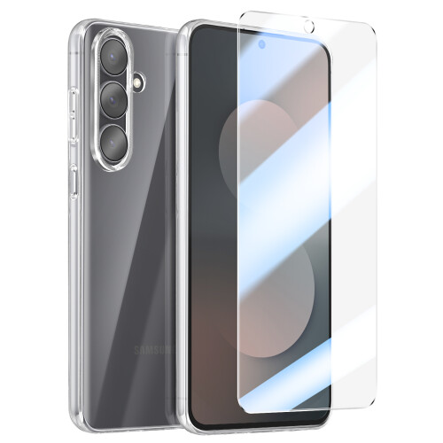 Mayaxess Case for Galaxy S25 FE with Tempered Glass Screen Protector