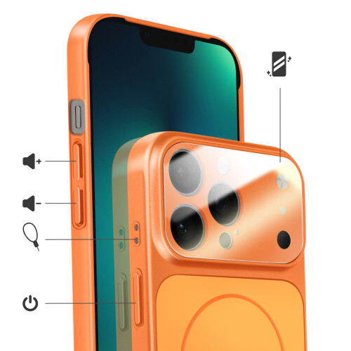 Avizar Capa para iPhone 13 Pro Max Compatível com MagSafe Acabamento AG Glass Fosco 2
