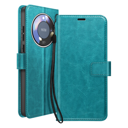 Mayaxess Honor Magic 8 Pro Wallet Case with Wrist Strap and Stand Function