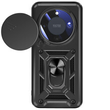 Mayaxess Hoesje voor Honor Magic 8 Lite met Schuifbare Camera Cover en Magnetische Ring