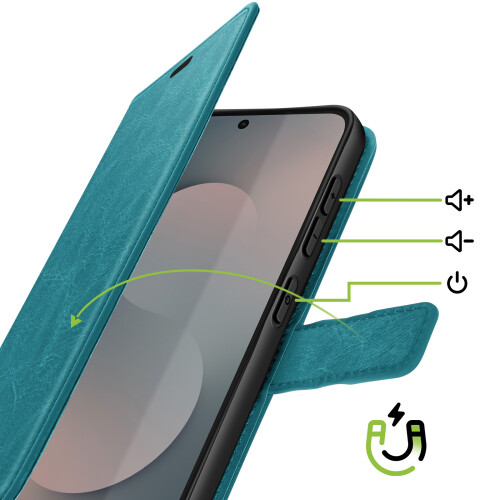 Mayaxess Wallet Case for Galaxy S25 FE with Lanyard and Stand Function 2