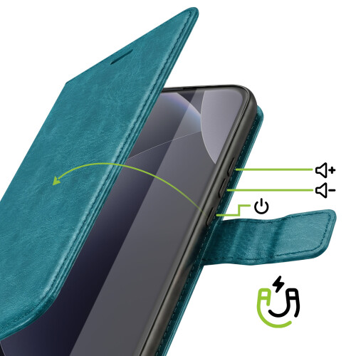 Mayaxess Wallet Case for Redmi Note 15 Pro Plus 5G with Wrist Strap and Stand Function 2
