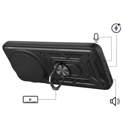 Mayaxess Ring Case for Honor Magic 8 Pro with Sliding Camera Cover Shockproof 2