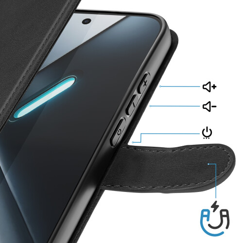 Avizar Wallet Case for Poco X8 Pro with Stand Function and Matching Lanyard 2
