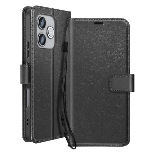 Mayaxess Wallet Case for Honor 600 Lite with Wrist Strap and Stand Function