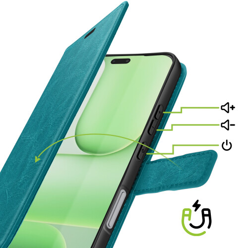Mayaxess Wallet Case for Honor 600 Lite with Wrist Strap and Stand Function 2