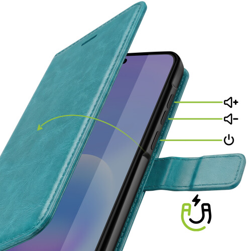 Mayaxess Wallet Case for Galaxy A57 with Wrist Strap and Stand Function 2