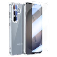 Avizar Hoesje Geschikt voor Galaxy S26 Silicone inclusief Screenprotector Gehard Glas Camera
