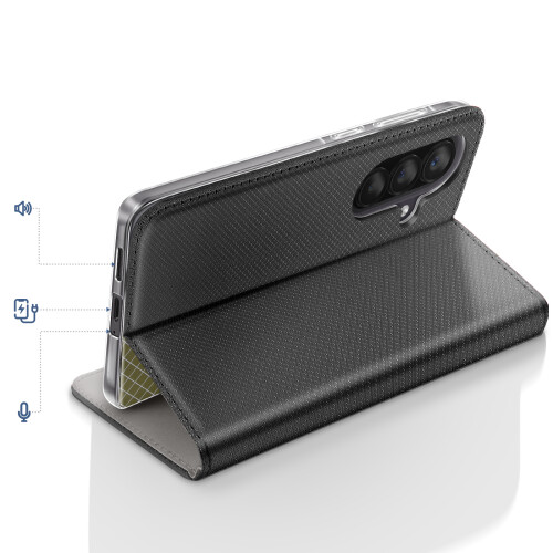 Avizar Case for Galaxy A57 Striped Textured with Stand Function and Card Holders 2