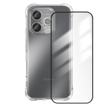 Avizar Hoesje geschikt voor Honor 600 Lite Schokbestendig Met Bumper Hoeken en Glas