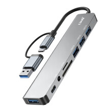LinQ Multimedia Hub Adapter Multiport 8-in-1 5Gbps OTG Functie
