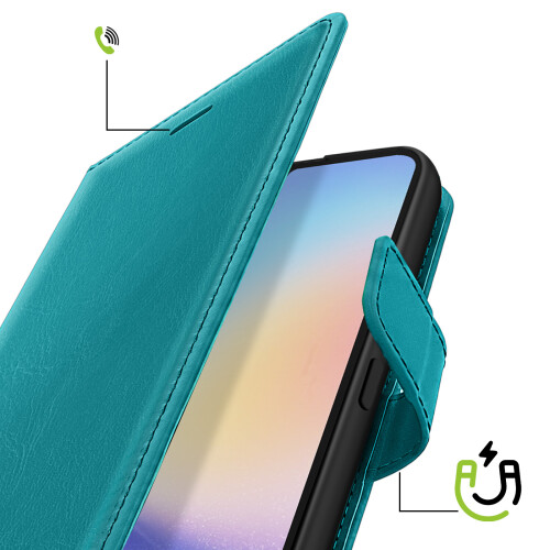 Mayaxess Wallet Case for Galaxy A34 5G with Stand and Strap 2