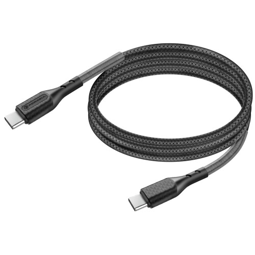 Forcell Câble USB-C vers USB-C 100W Power Delivery 3.0 Tressé Carbone 1m