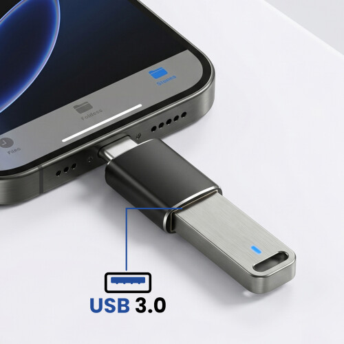 Blue Star OTG USB-C Stecker auf USB 3.0 Buchse Adapter 2