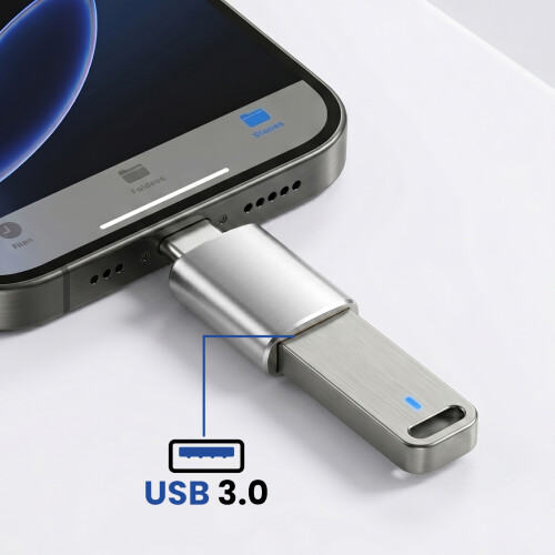 Blue Star OTG USB-C Stecker auf USB 3.0 Buchse Adapter 2