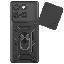 Avizar Hoesje voor Motorola Edge 60 Fusion met Ringhouder en Schuifbare Camerabescherming