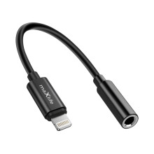 Maxlife Compacte 3,5 mm audio-adapter (vrouwelijk naar Lightning mannelijk), 13,5 cm