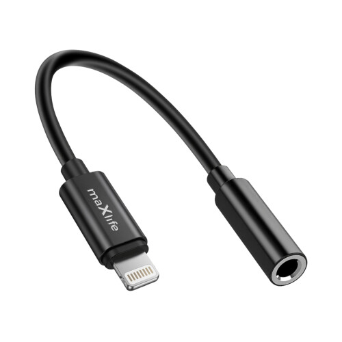 Maxlife Kompakter Audio Adapter 3.5mm Klinke auf Lightning 13.5cm