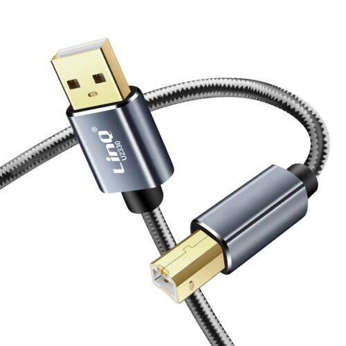 LinQ USB-A 2.0 Cable to USB B 2.0 Quick Transfer Stable Connection 3m 1