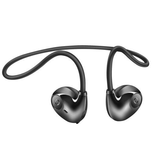 LinQ Bone Conduction Bluetooth Headphones, Multipoint Touch Waterproof IPX4 1