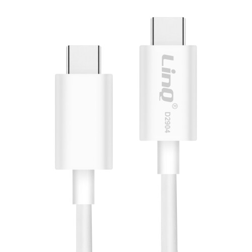 LinQ Câble USB-C vers USB-C 100W Compatible Android Auto et Apple CarPlay 65cm 1