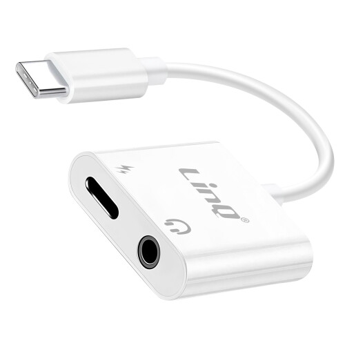 LinQ USB C Power Delivery en 3,5mm Audio Jack Oplaadadapter 1