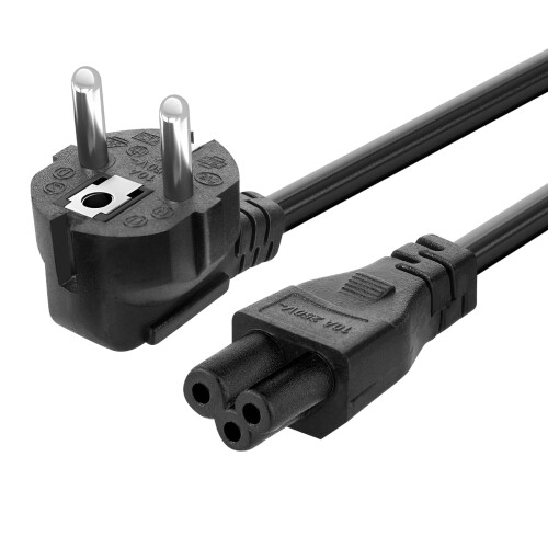 LinQ Power cable Schuko to C5 for PC, Printer, Projector 1.5m 1