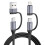 Swissten Câble Interchangeable 4-en-1 USB-C vers USB-A et Lightning 60W 1.5m 1