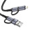 Swissten Câble Interchangeable 4-en-1 USB-C vers USB-A et Lightning 60W 1.5m 4