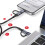 Swissten Câble Interchangeable 4-en-1 USB-C vers USB-A et Lightning 60W 1.5m 3