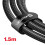 Swissten Câble Interchangeable 4-en-1 USB-C vers USB-A et Lightning 60W 1.5m 5