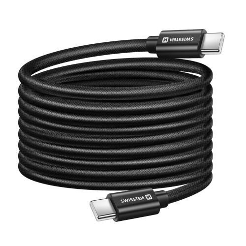 Swissten Cabo USB-C para USB-C 3m 60W Universal Carga e Transferência Rápida