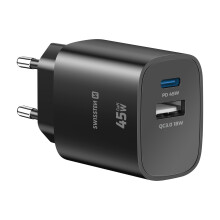 Swissten Chargeur USB-C 45W Power Delivery et USB-A Quick Charge 3.0 18W
