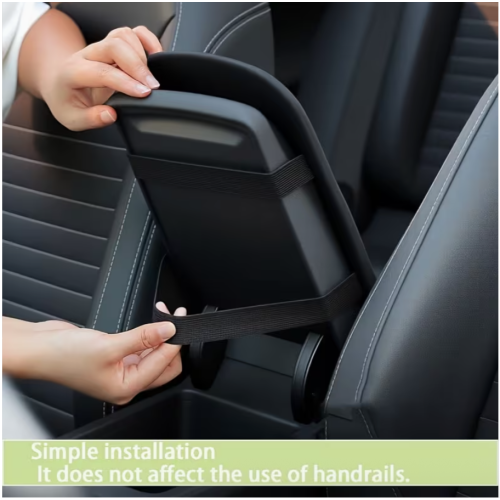 Universal Car Armrest Pad Center Console Riser Cushion Black 2
