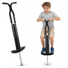 Bastón saltador de resorte de acero negro - HyperMotion - HYP53 Jumper B - Mangos ergonómicos de espuma